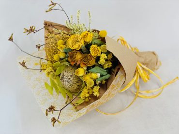 ドライフラワー　黄色い花束