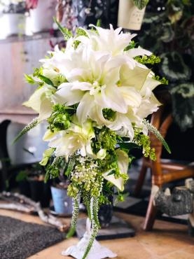 白い八重のユリ｜「彩季舎」　（群馬県高崎市の花キューピット加盟店 花屋）のブログ