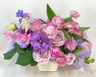 ピンク、紫系アレンジ｜「彩季舎」　（群馬県高崎市の花キューピット加盟店 花屋）のブログ